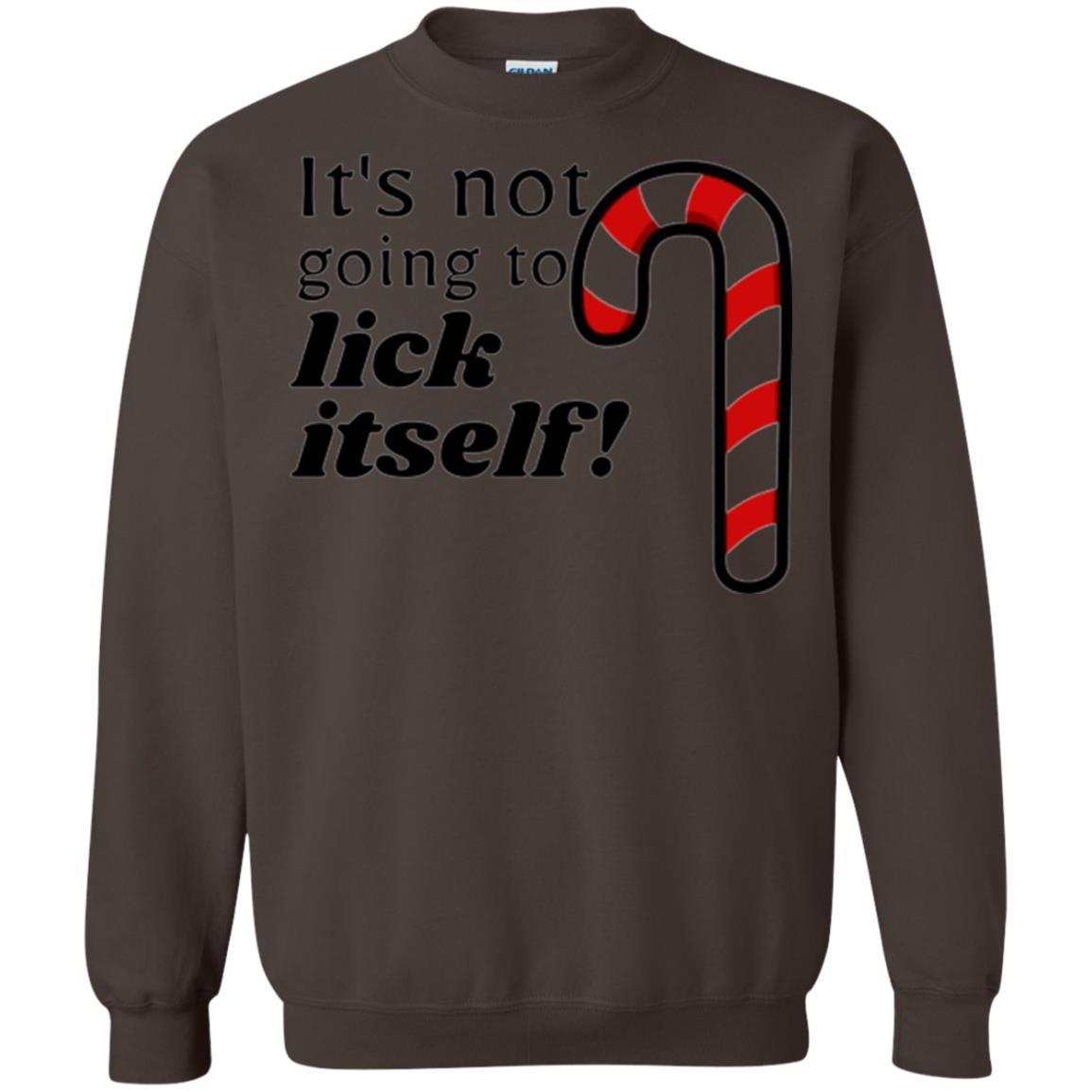 Christmas T-shirt It_s Not Going To Lick Itself Dark Chocolate