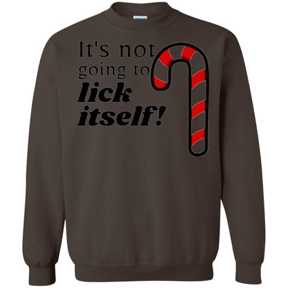 Christmas T-shirt It_s Not Going To Lick Itself Dark Chocolate