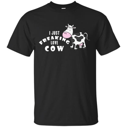 I Just Freaking Love Cow Shirt Black