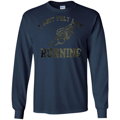 Movie T-Shirt I Just Felt Like Running Navy