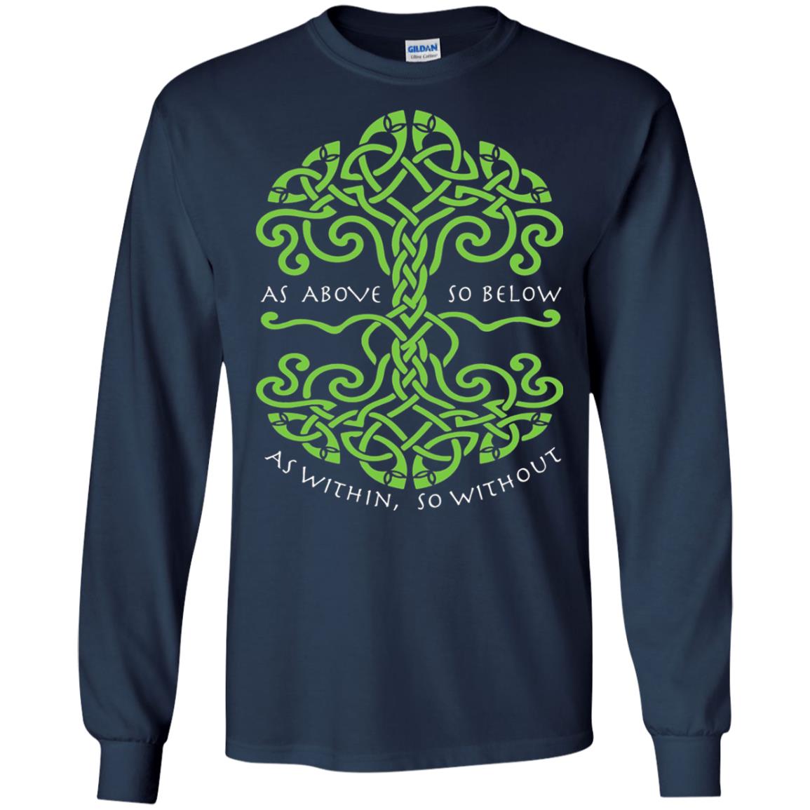 As Above So Below Wiccan Pagan Witche T-shirt Navy
