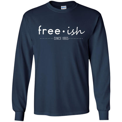 Free Ish Since 1865 Black Pride T-shirt Navy