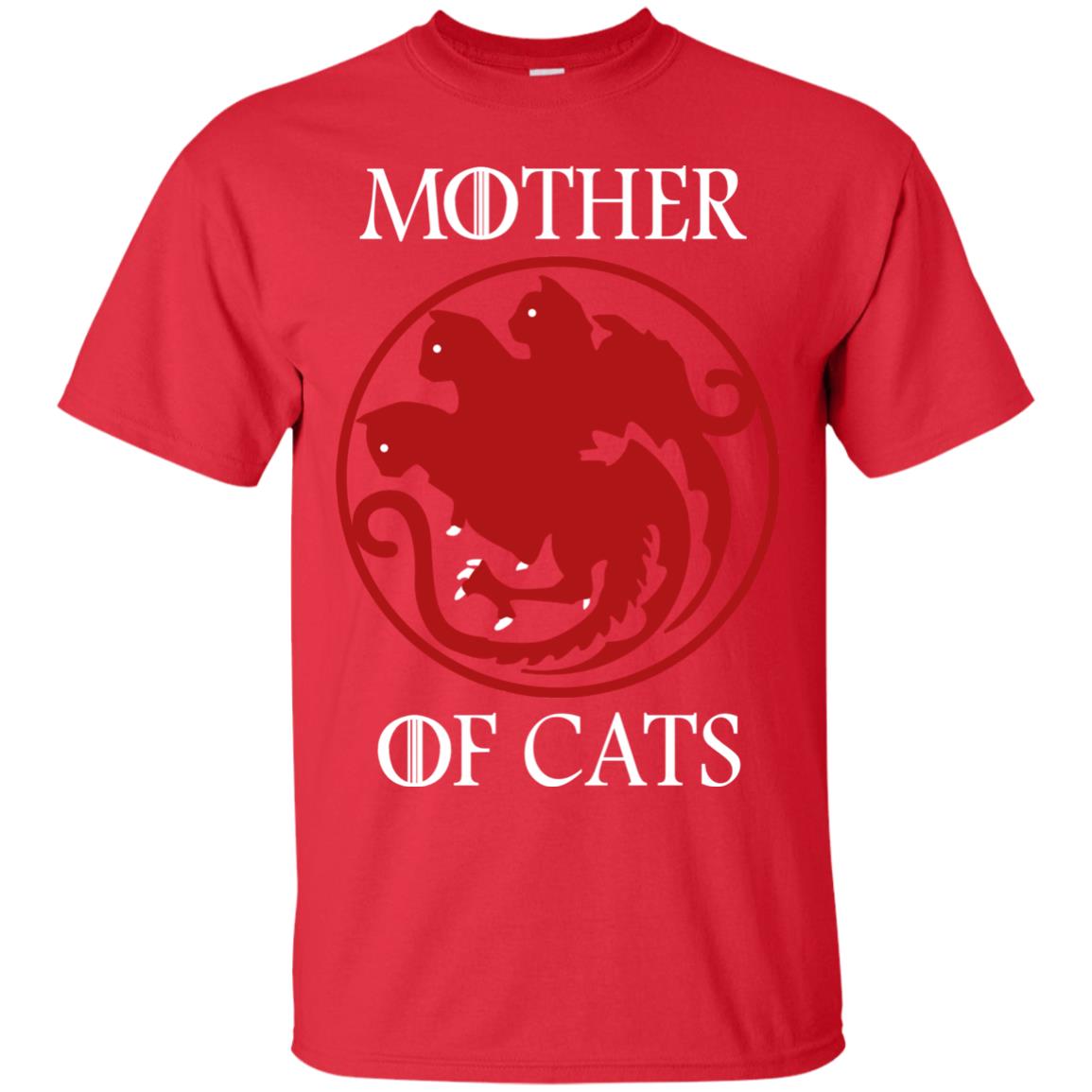 Mother Of Cats Cat Lover Shirt Red