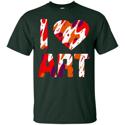 Artist T-shirt I Love Art Forest Green
