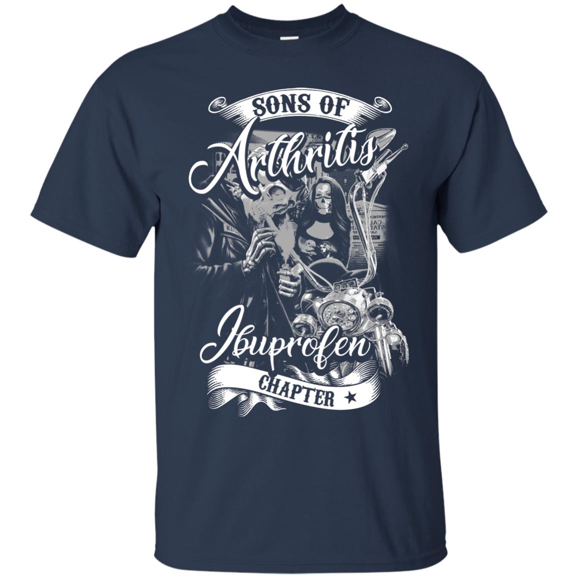 Sons Of Arthritis Ibupronfen Chapter Funny Motorcycle Shirt Navy