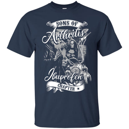 Sons Of Arthritis Ibupronfen Chapter Funny Motorcycle Shirt Navy