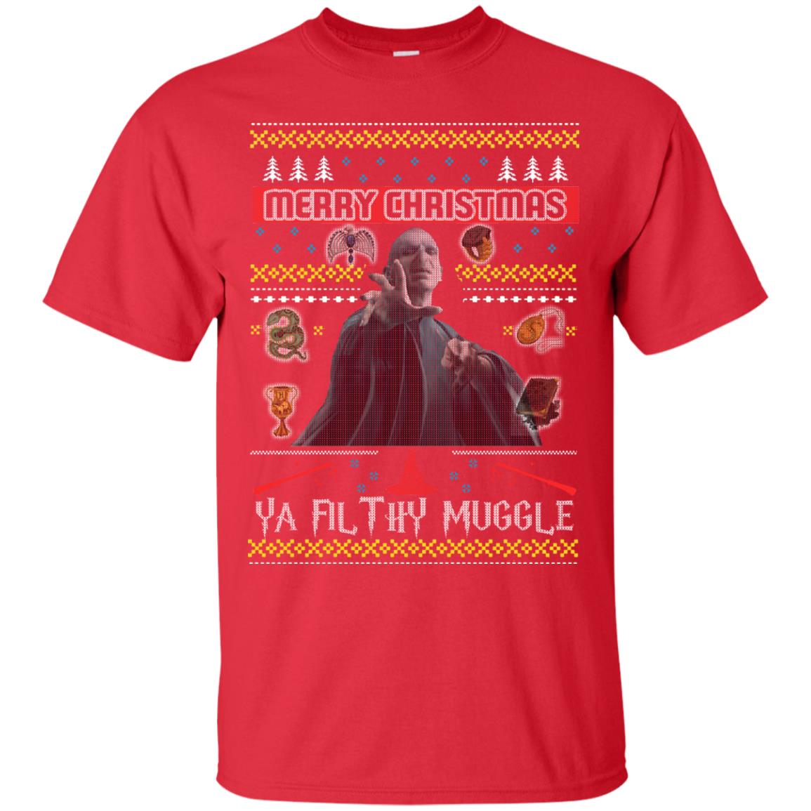 Merry Christmas Ya Filthy Muggle Harry Potter Fan T-shirtG200 Gildan Ultra Cotton T-Shirt