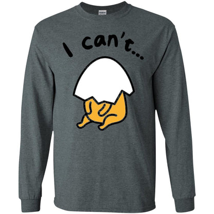 Film T-shirt Gudetama Lazy Egg I Can't Dark Heather