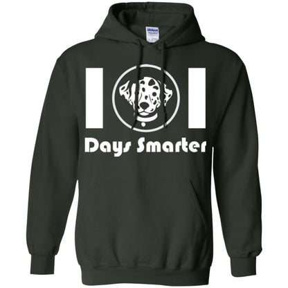 Dog Lovers T-shirt 101 Days Smarter Forest Green