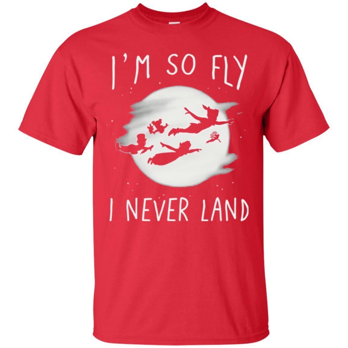 Film T-shirt Peter Pan So Fly Moon Silhouette Graphic Red