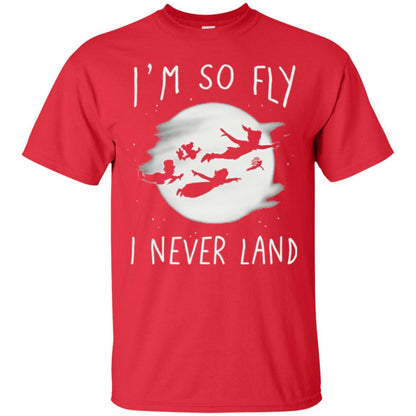 Film T-shirt Peter Pan So Fly Moon Silhouette Graphic Red