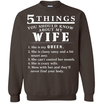 5 Things You Should Know About My Wife Husband T-shirt Dark Chocolate