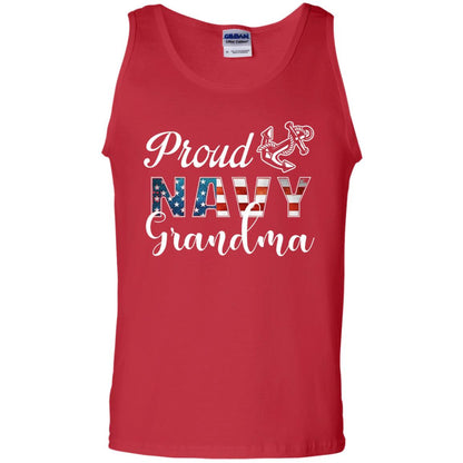 Proud Navy Grandma Military Mama Shirt Red