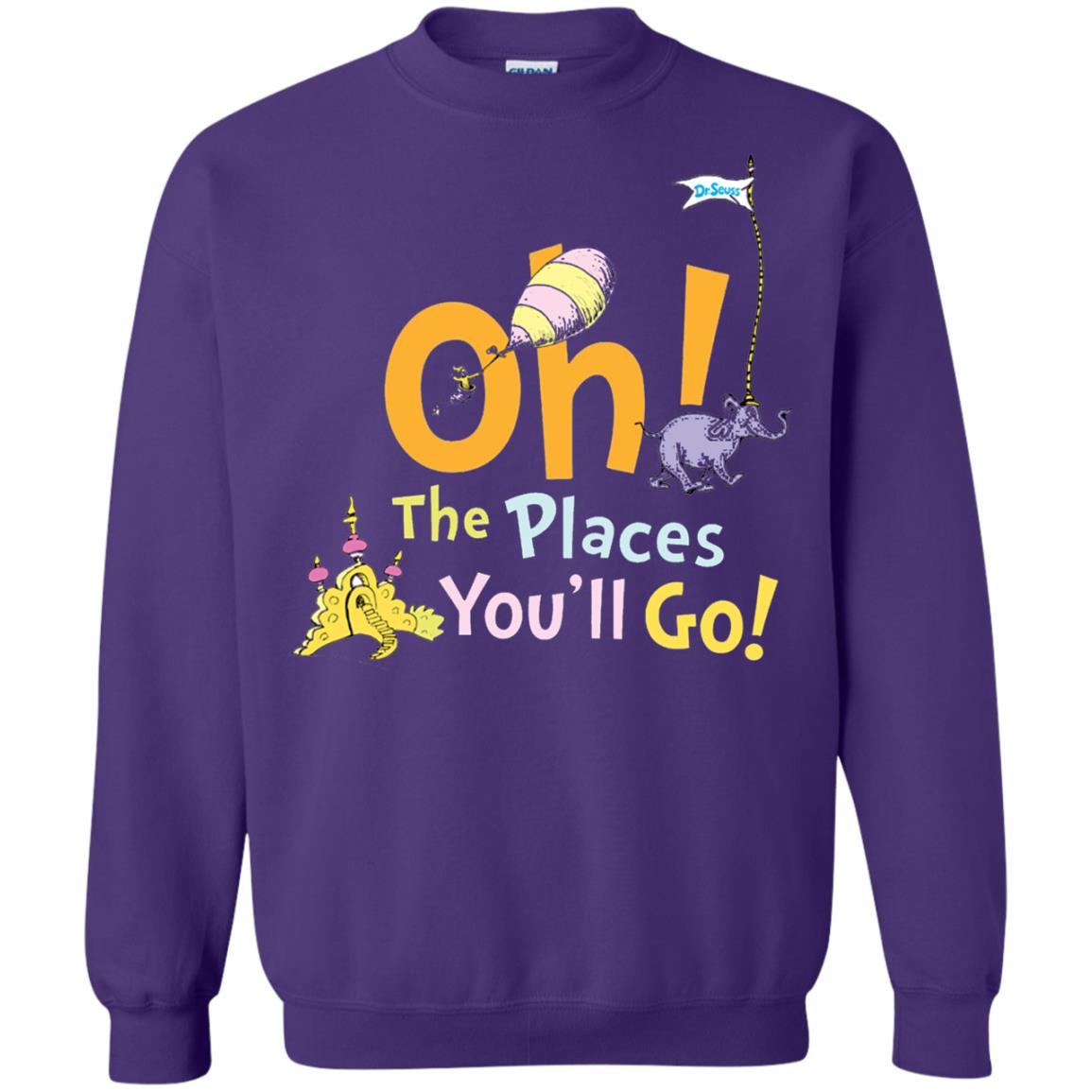 Read Across America Day T-shirt Dr. Seuss Oh The Places You_ll Go Purple