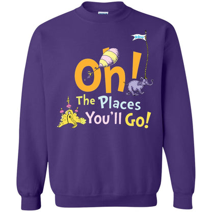 Read Across America Day T-shirt Dr. Seuss Oh The Places You_ll Go Purple
