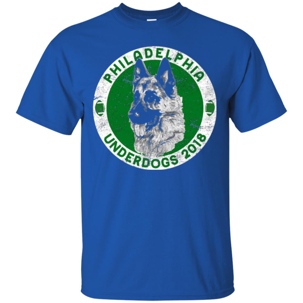 Dog Lover T-shirt Philadelphia Underdogs 2018 Distressed Royal