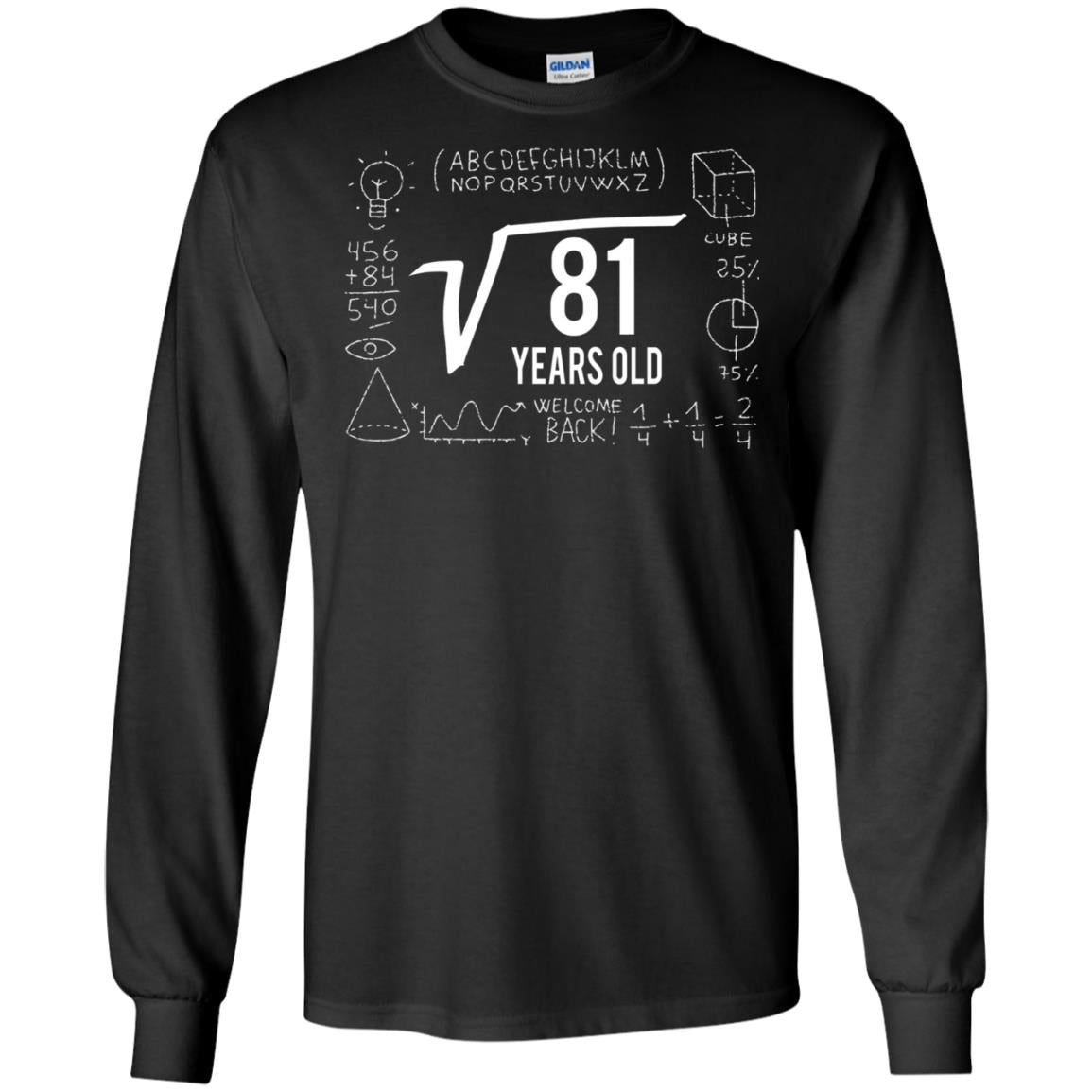 Square Root Of 81 9th Birthday T-shirt Black