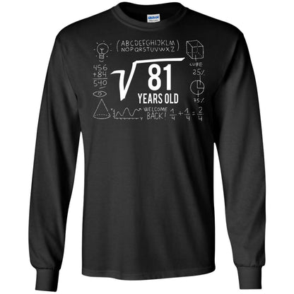 Square Root Of 81 9th Birthday T-shirt Black