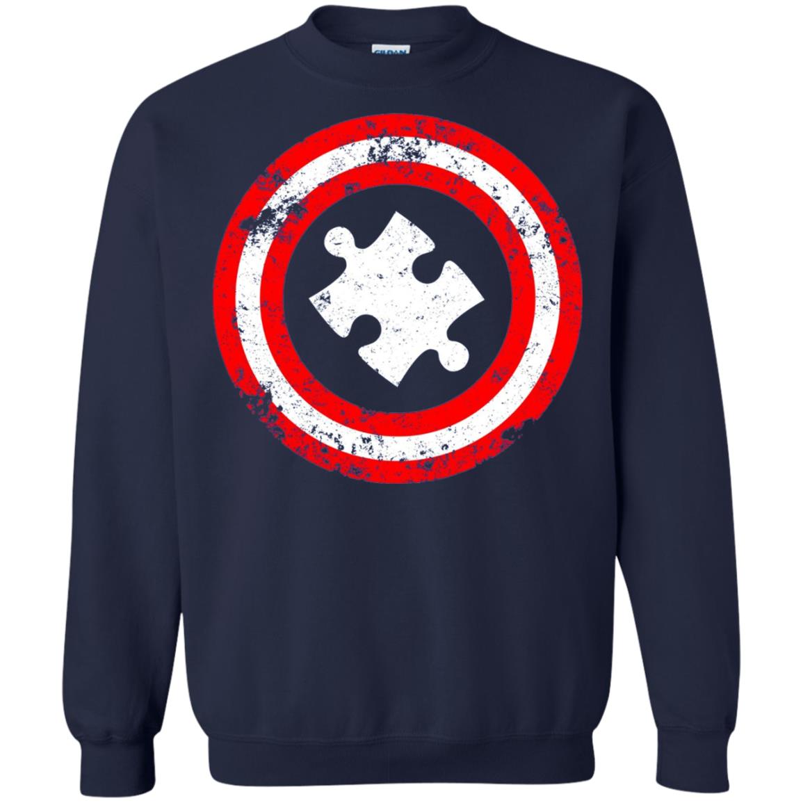 Captain Autism Superhero Autism Awareness Shirt Navy