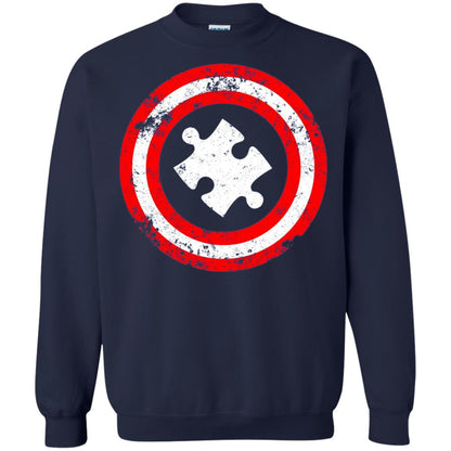 Captain Autism Superhero Autism Awareness Shirt Navy
