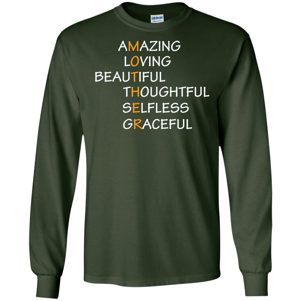 Amazing Loving Beautiful Thoughtful Selfless Graceful Mother Forest Green