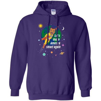 Astronomy T-shirt Let's Make America Smart Again Purple