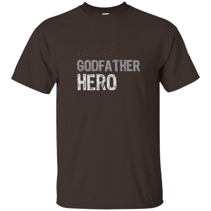 Daddy T-shirt Uncle Godfather Hero T-shirt Dark Chocolate