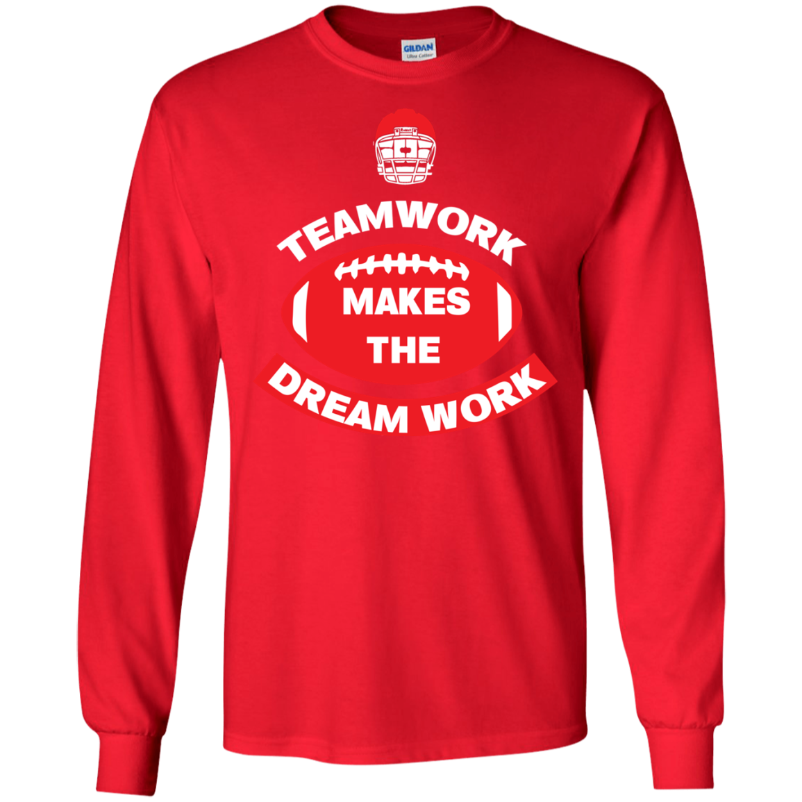 Football T-shirt TeamWork Makes The Dreamwork Red
