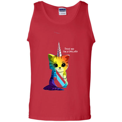 Cat Lovers T-shirt Caticorn Rainbow Trust Me I_m A Unicorn Red