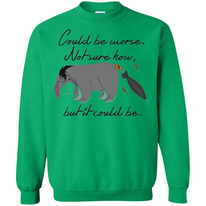 Cartoon T-shirt Could Be Worse Not Sure How But It Could Be Irish Green