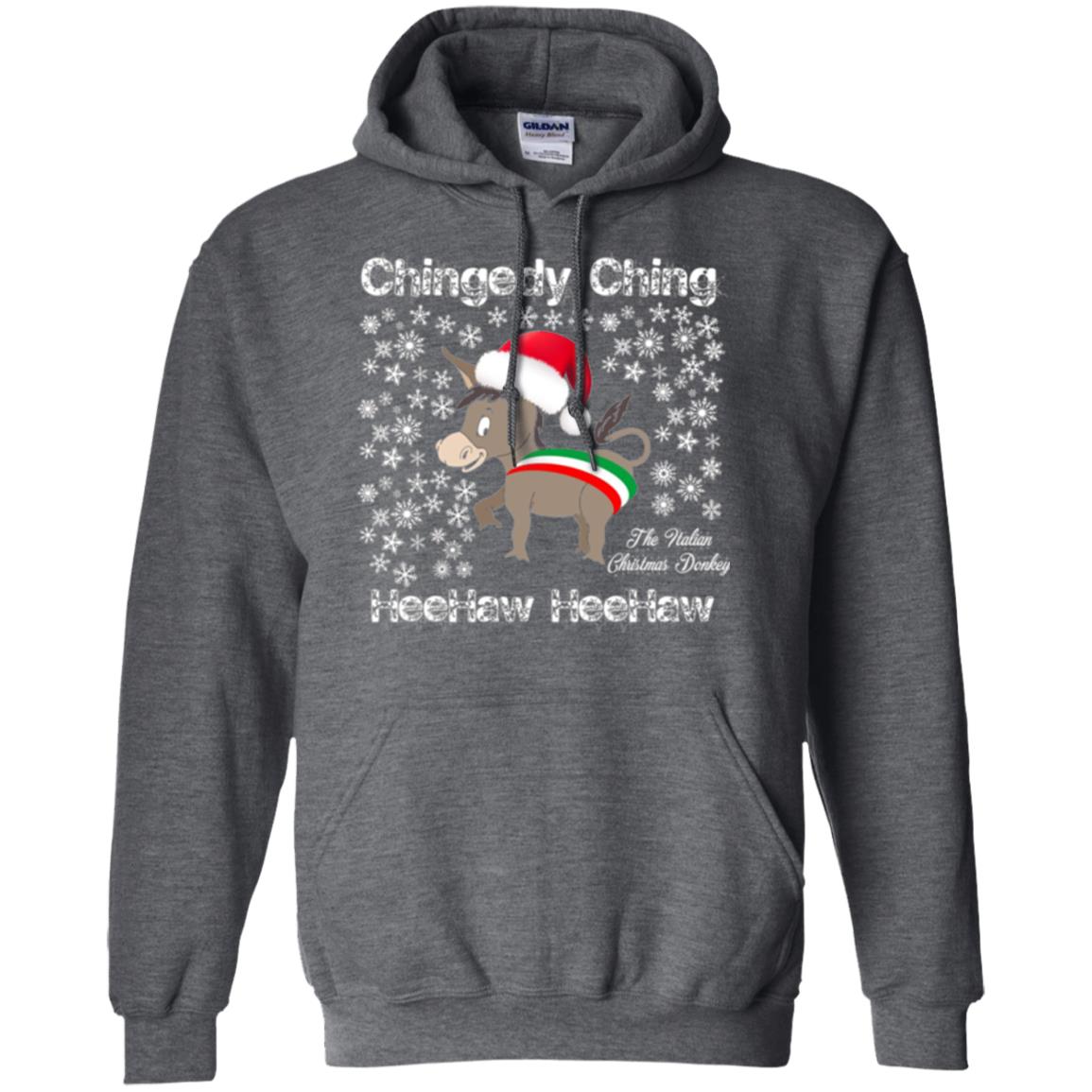 Christmas T-shirt The Italian Christmas Donkey Dark Heather