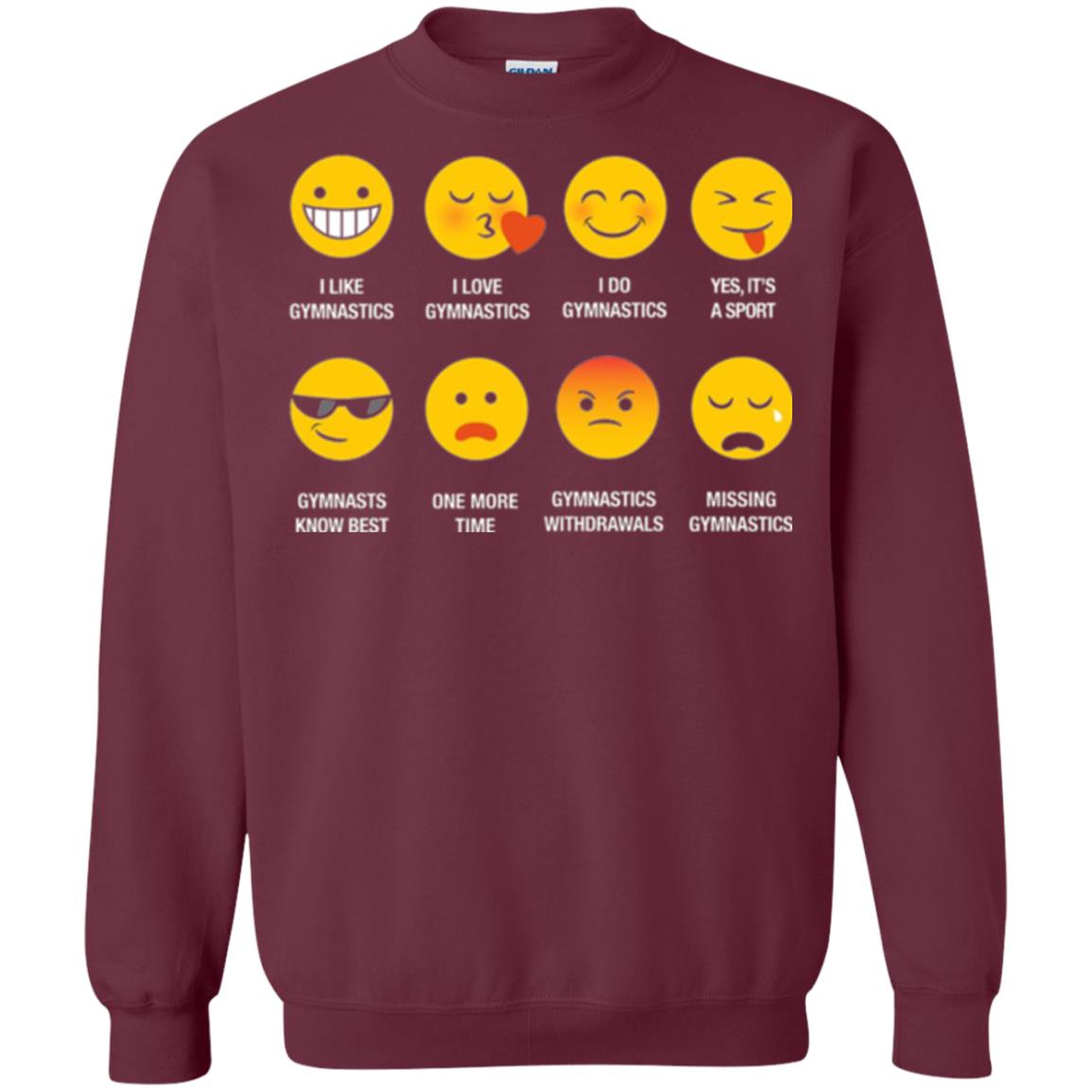 Gymnastic Lovers T-shirt Emoji Maroon