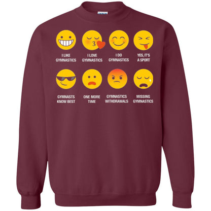 Gymnastic Lovers T-shirt Emoji Maroon