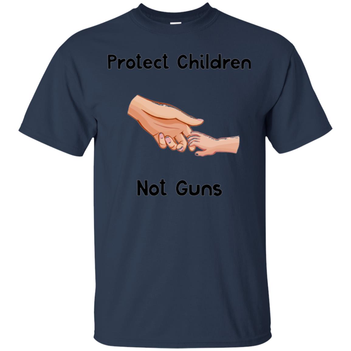 Protect Children Not Guns Anti Gun Protest T-shirt Navy