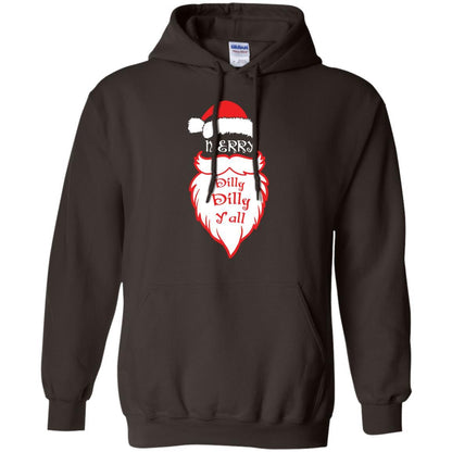 Christmas T-shirt Merry Dilly Dilly Y'all Dark Chocolate