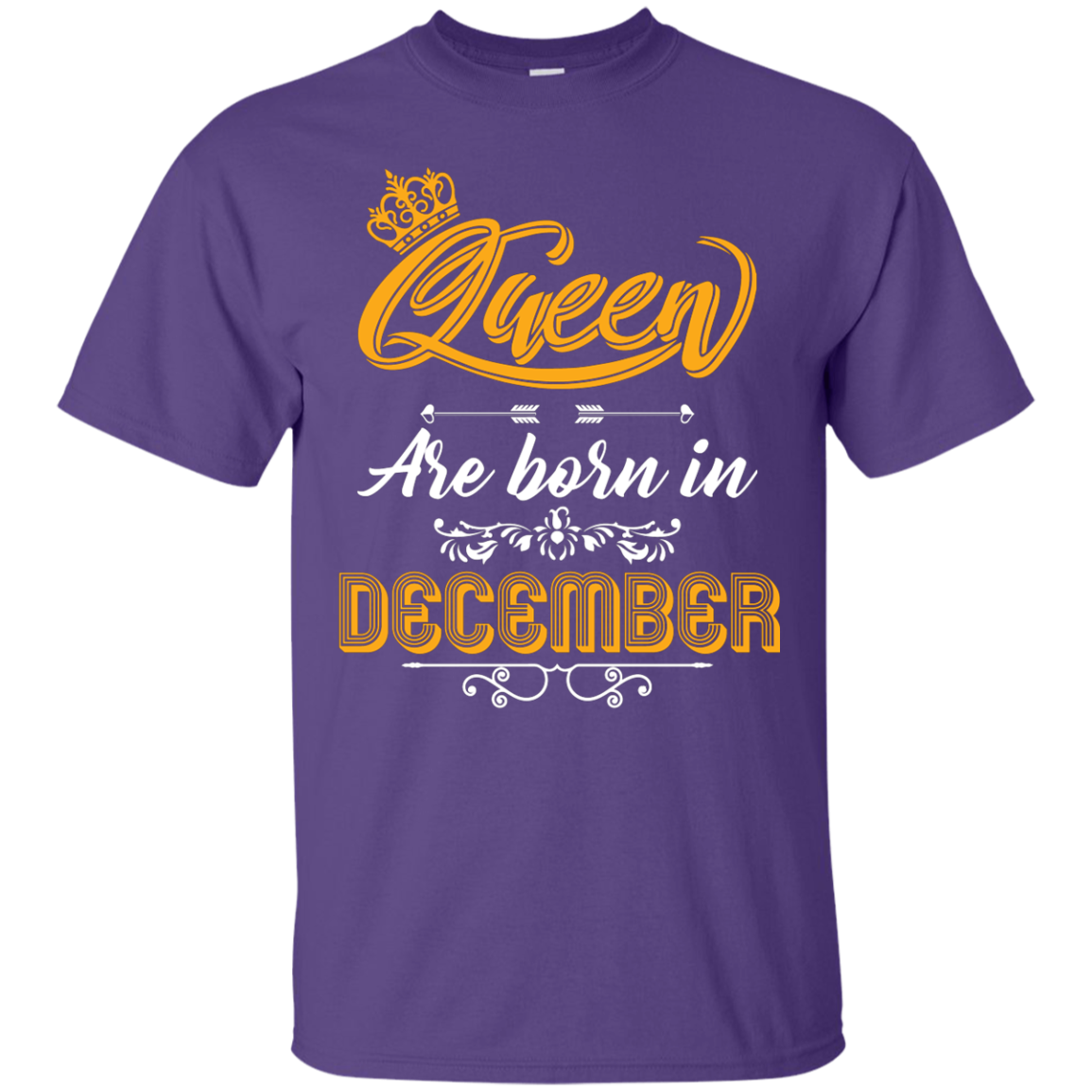 Brithday T-Shirt Queen Are Born In December Purple