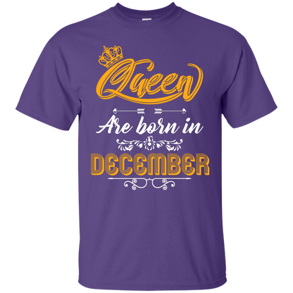 Brithday T-Shirt Queen Are Born In December Purple
