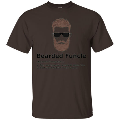 Uncle T-shirt Bearded Funcle The Most Suprior Berrd Of Uncle Dark Chocolate