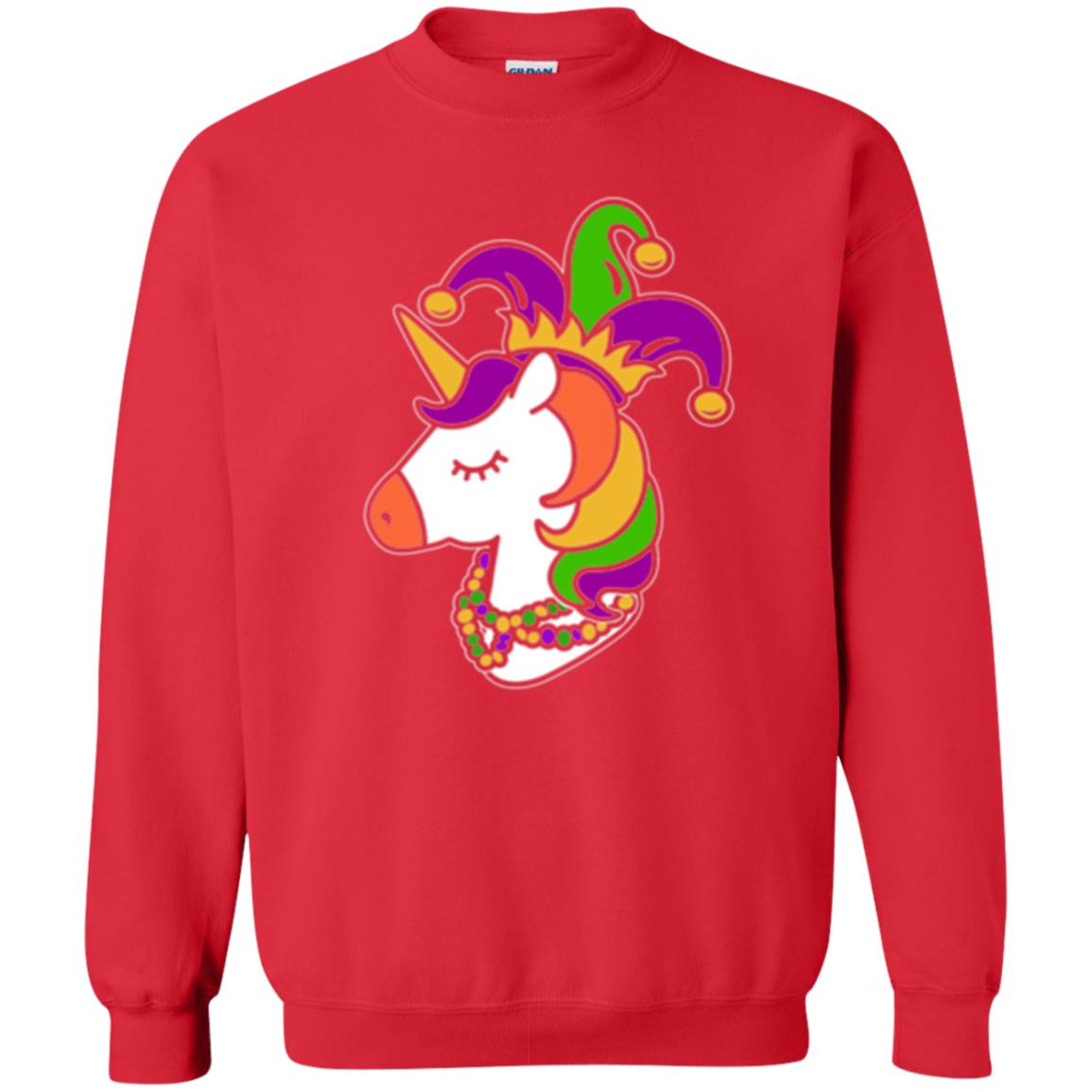 Mardi Gras Unicorn T-shirt Red