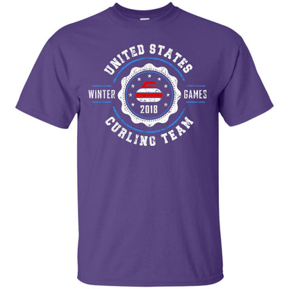 Usa Winter Curling 2018 T-shirt Purple