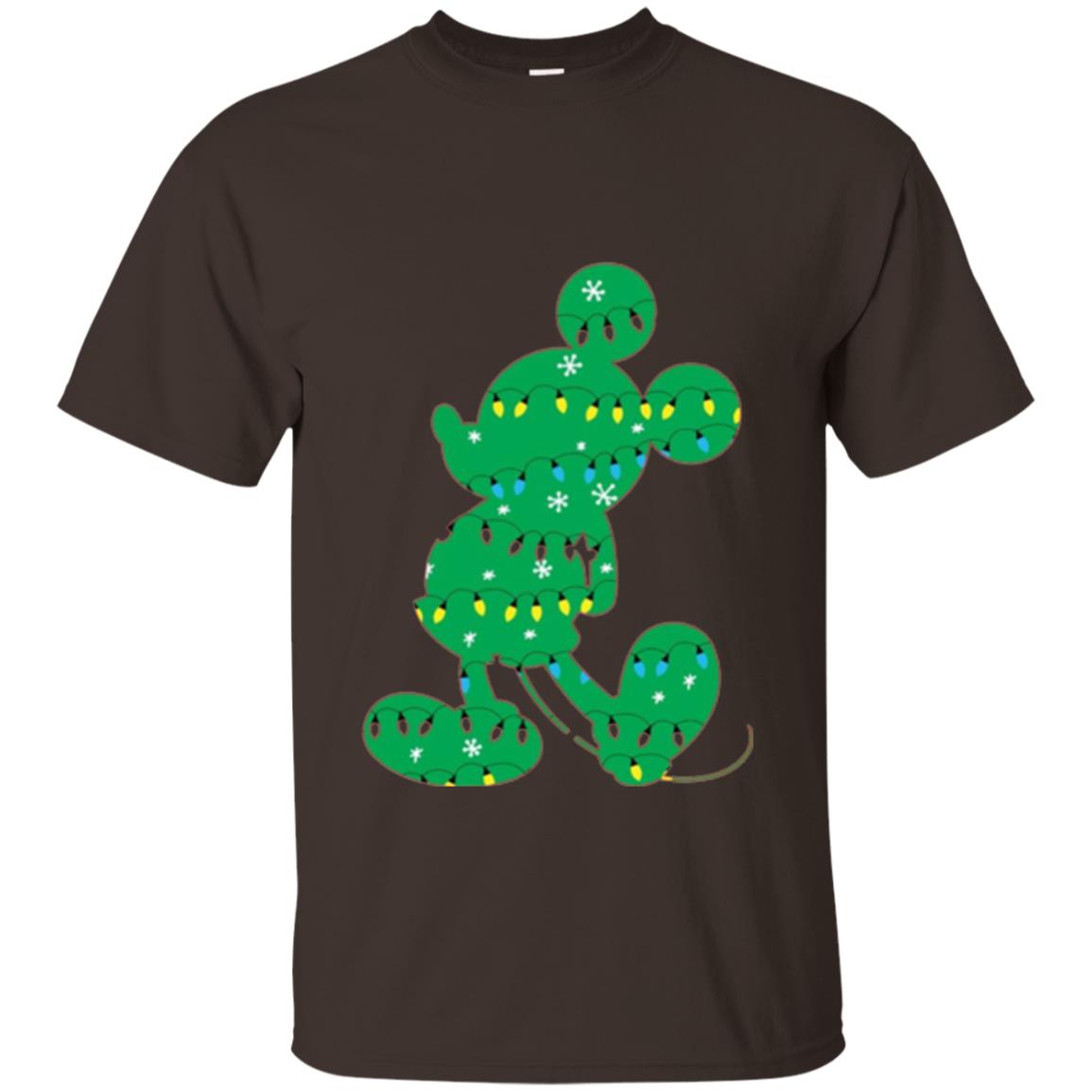 Disney Mickey Mouse Christmas Lights T-shirt Dark Chocolate
