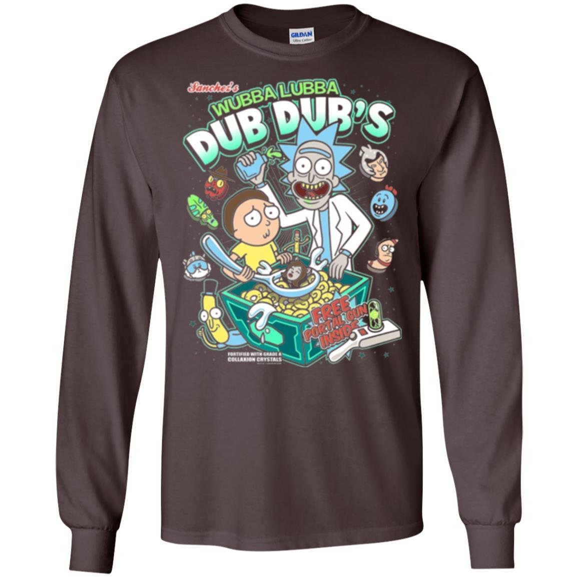 Rick Morty T-shirt Wubba Luba Dub Dub's Cereal Dark Chocolate