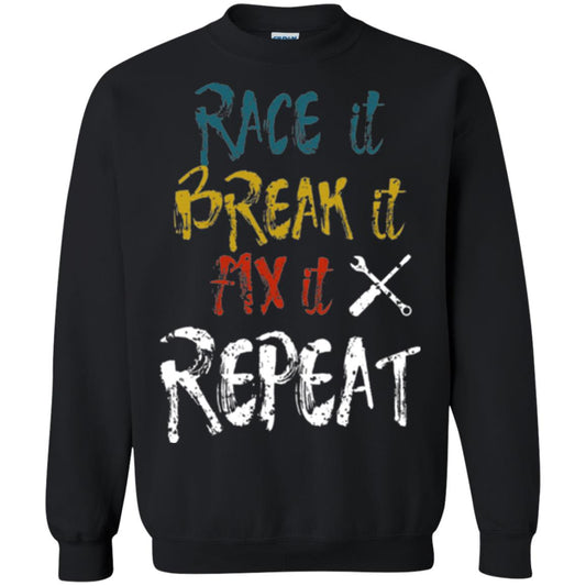 Mechanic T-shirt Race It Break It Fix It Repeat Black