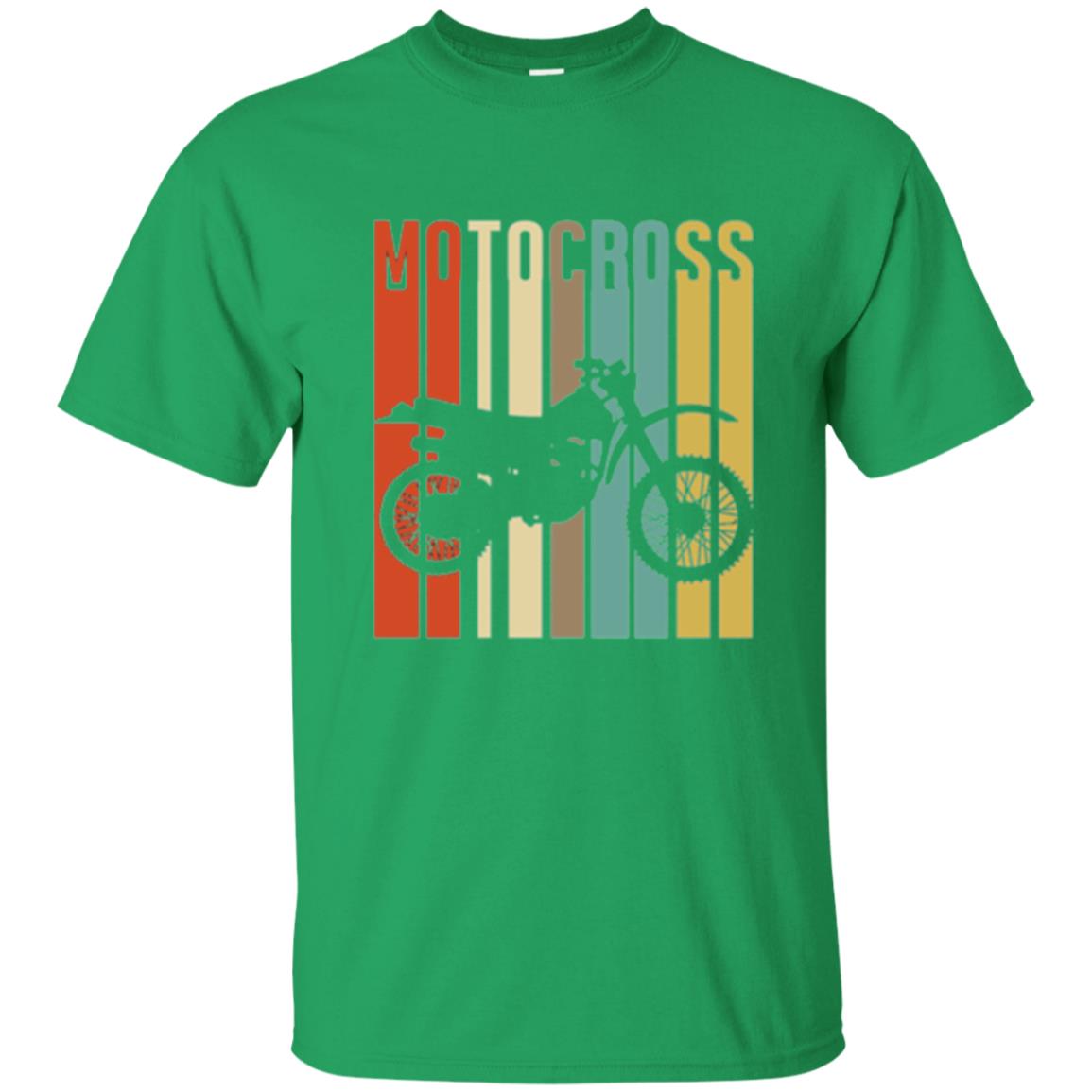 Dirt Bike Silhouette T-shirt Cool Vintage Motocross Irish Green