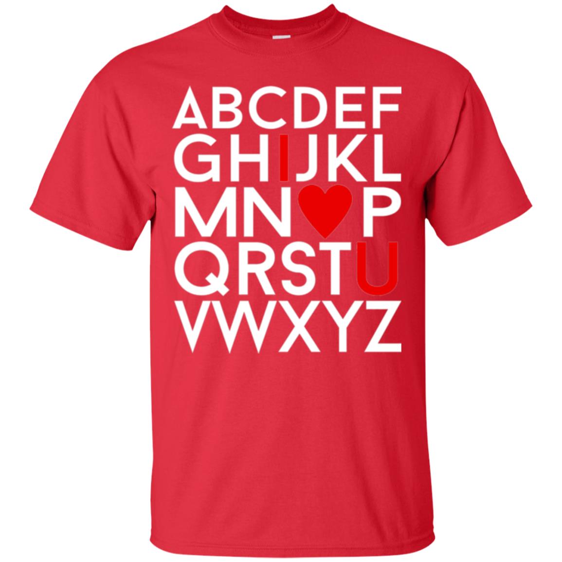 Happy Valentine_s Day Shirt, Alphabel I Love You Red
