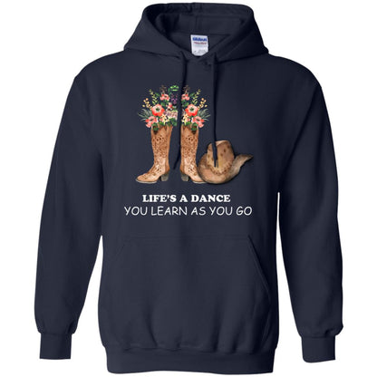 Life_s A Dance You Learn As You Go Dancing Shirt Navy