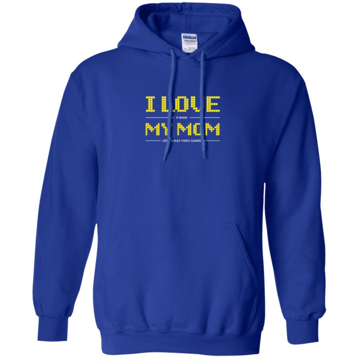 Family T-shirt I Love My Mom Let's Me Play Video Games Royal