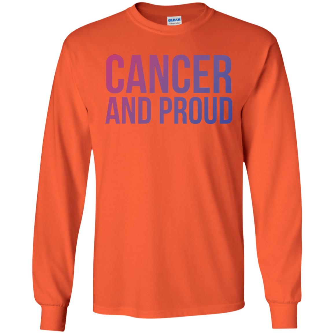 Cancer And Proud Lgbt Gear Bi Flag Gradient Shirt Orange