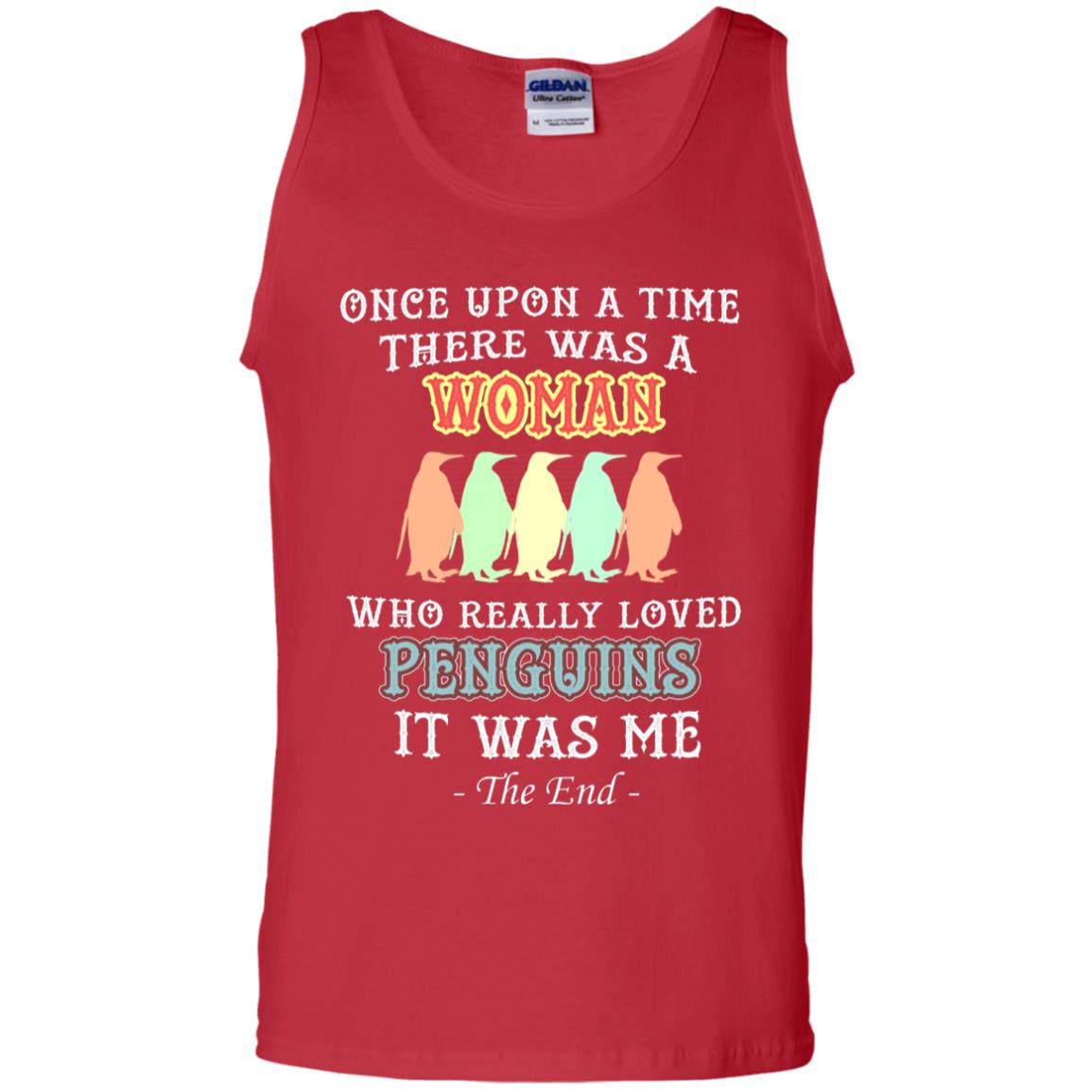 There Was A Woman Who Really Loved Penguins It Was Me Shirt Red