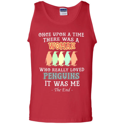 There Was A Woman Who Really Loved Penguins It Was Me Shirt Red